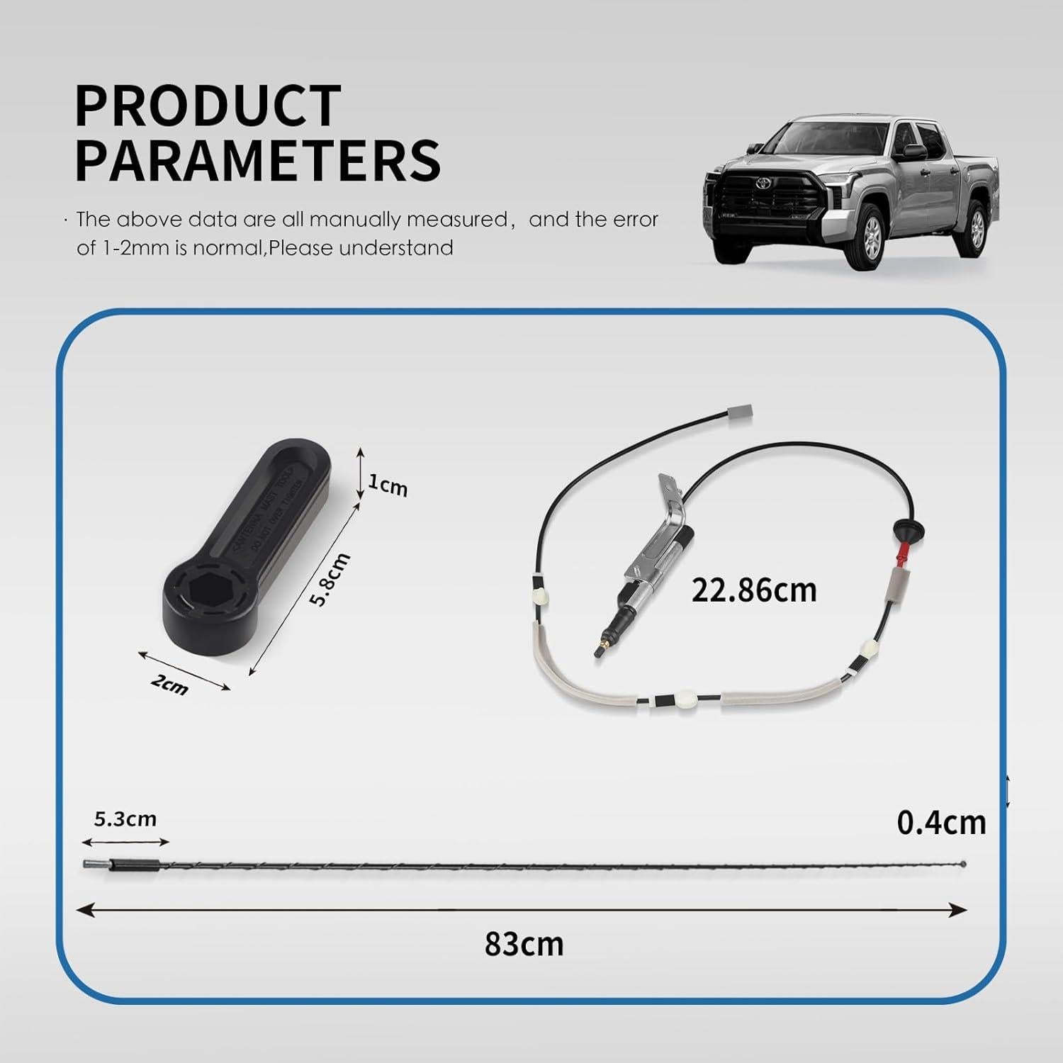 Kit de Antena de Reemplazo E-Vniko para Toyota Tundra 2014-2020