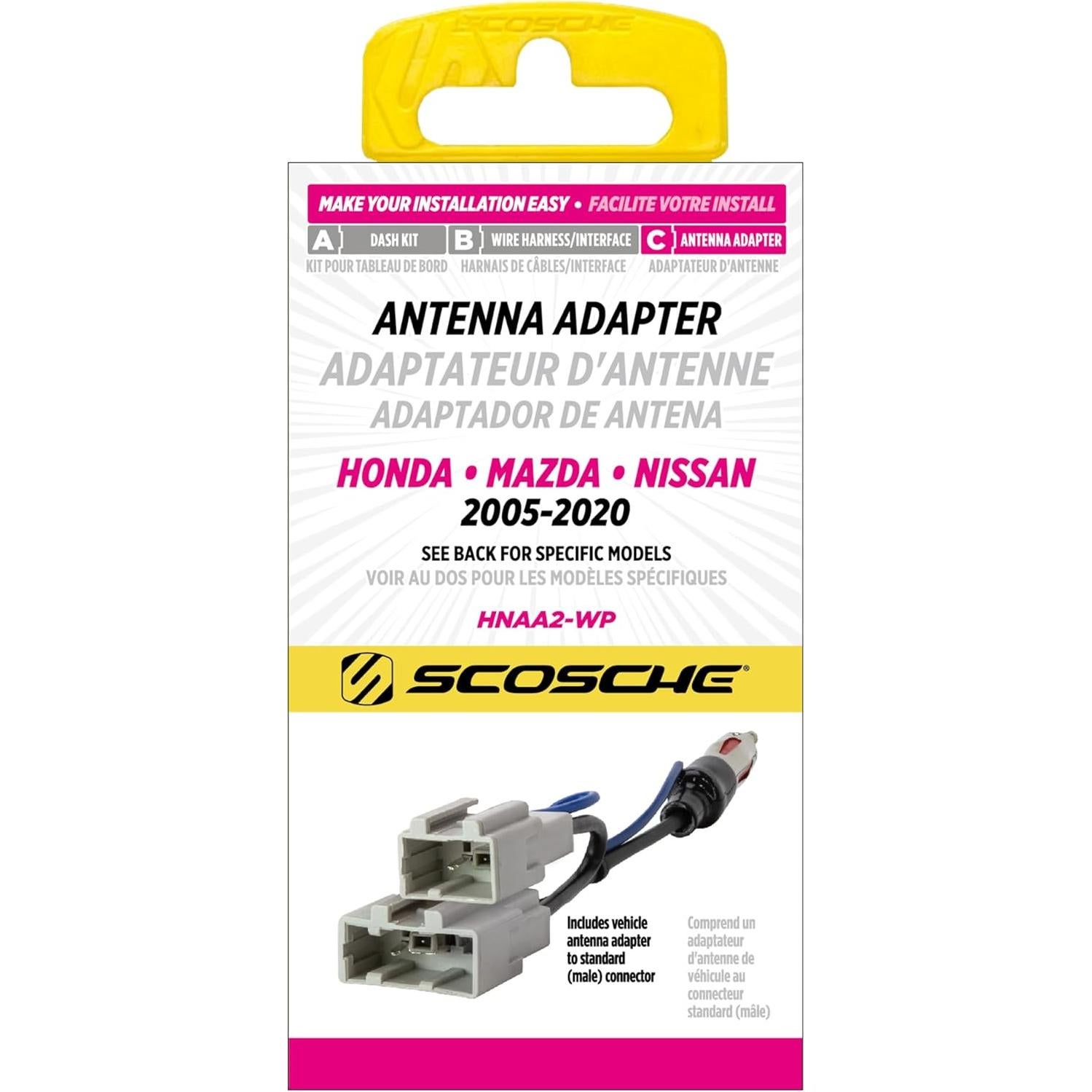 Adaptador de Antena Scosche HNAA2 para Estéreo de Auto 2006-19