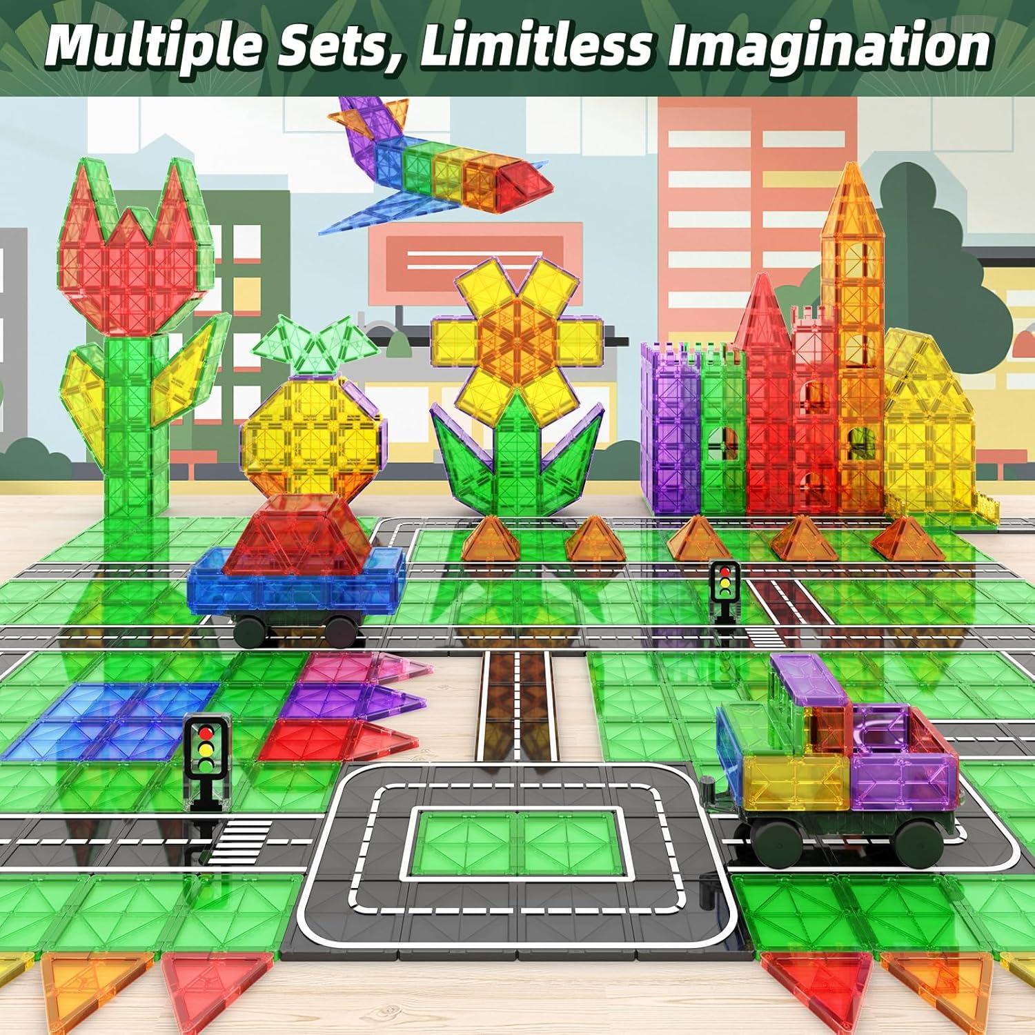 Conjunto de Piezas Magnéticas de Carretera GOODTILES 40 Piezas