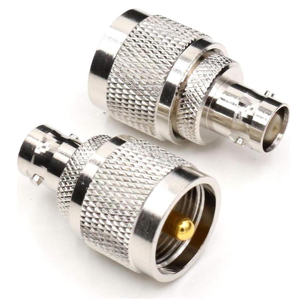 Adaptadores Coaxiales UHF Macho a BNC Hembra ANHAN - 2 Piezas