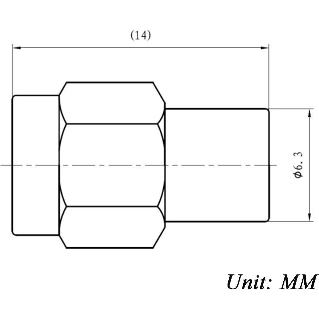 Adaptador Coaxial SMA Macho TOJOIN 2 Pcs 50 Ohm DC a 18GHz