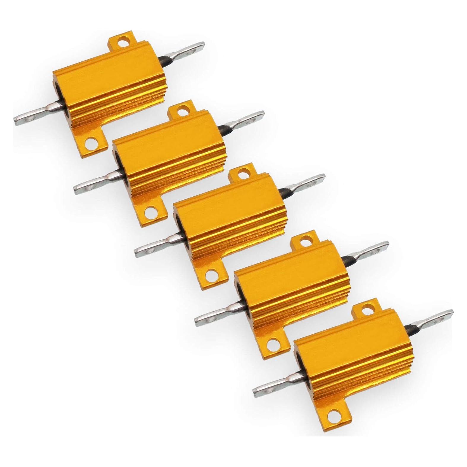 5pcs 18 ohm 18R 10W Watt Aluminum Housed Metal Case Wirewound Resistors