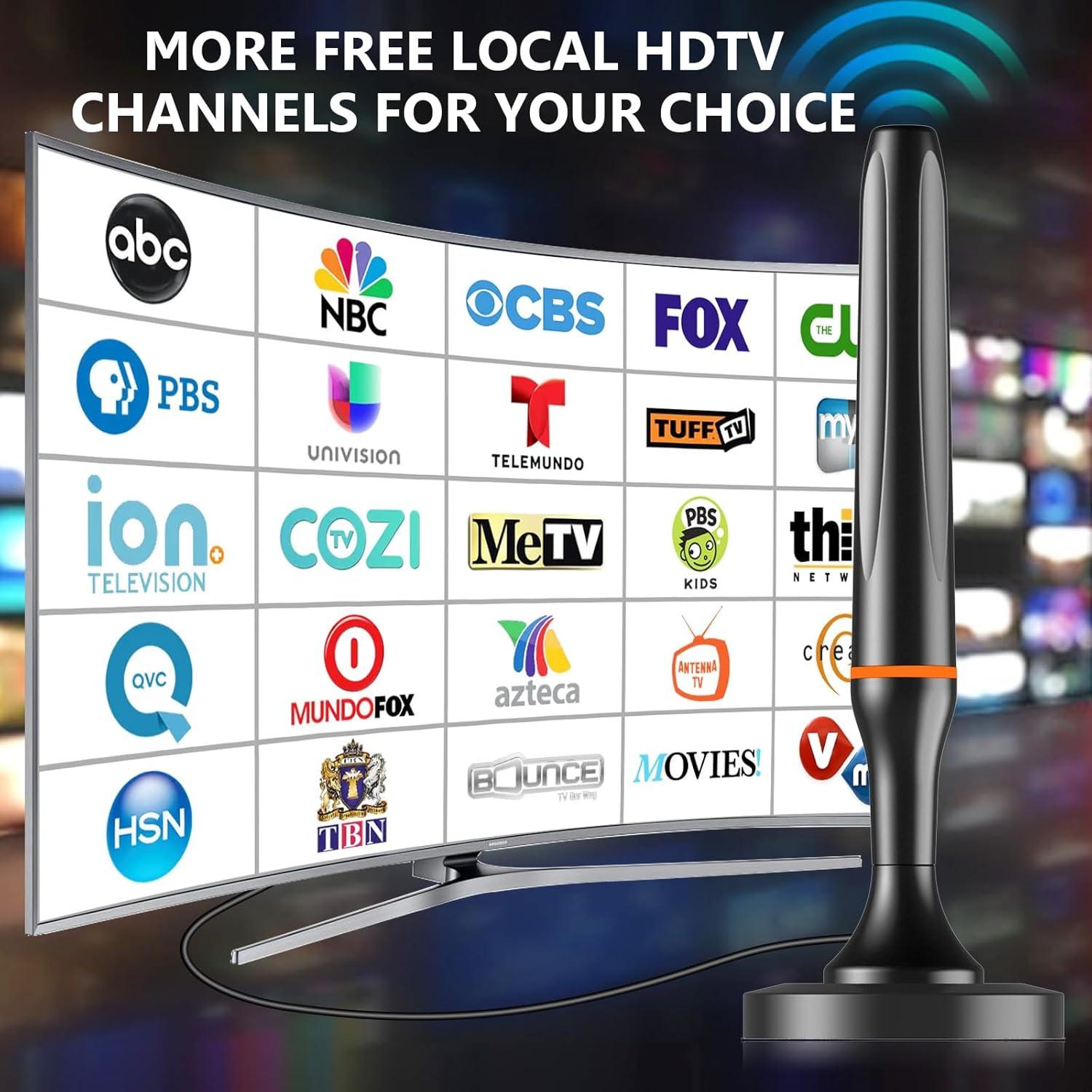 Antena de TV Digital Interior DGUPSP 360° HDTV 4K 1080P