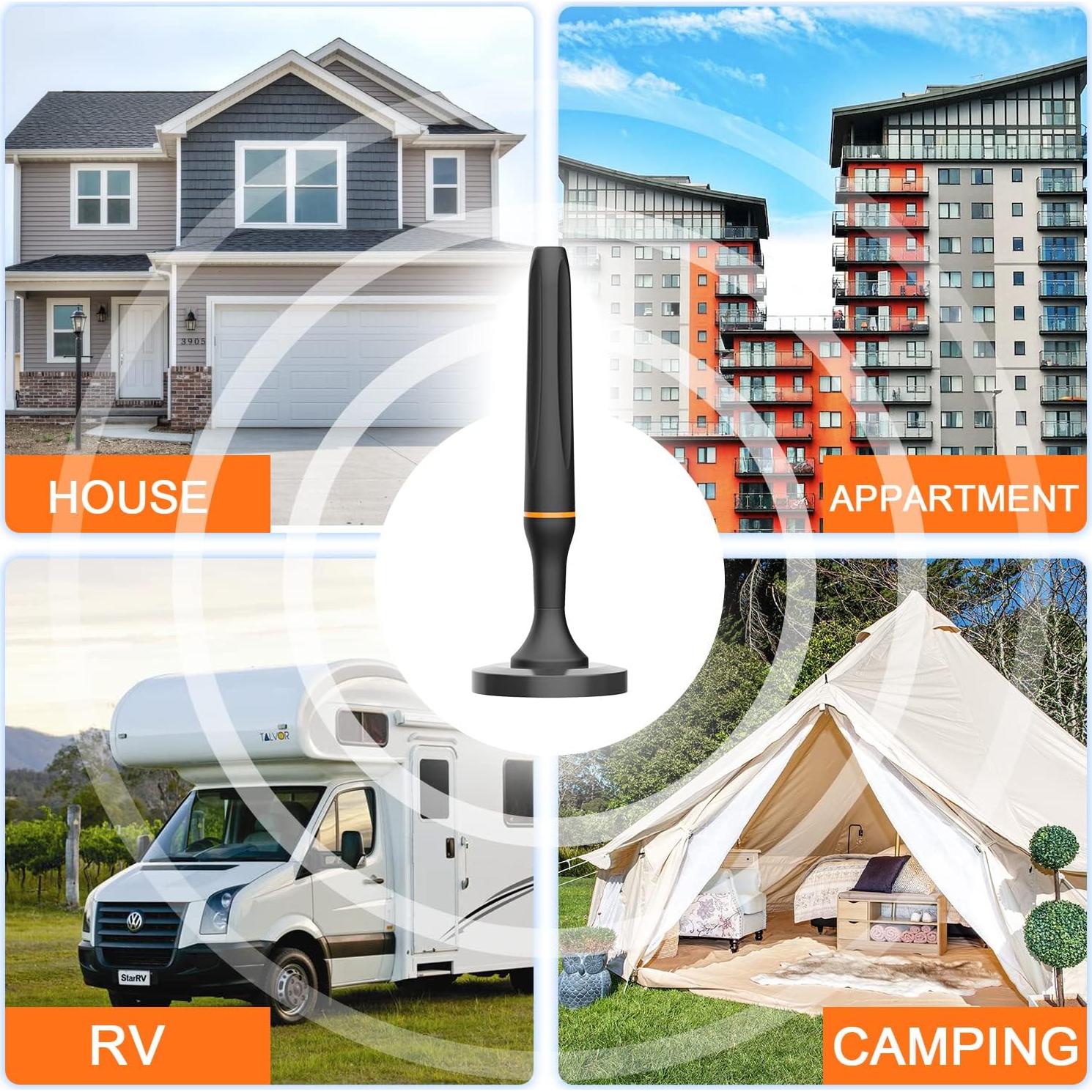 Antena de TV Digital Interior DGUPSP 360° HDTV 4K 1080P