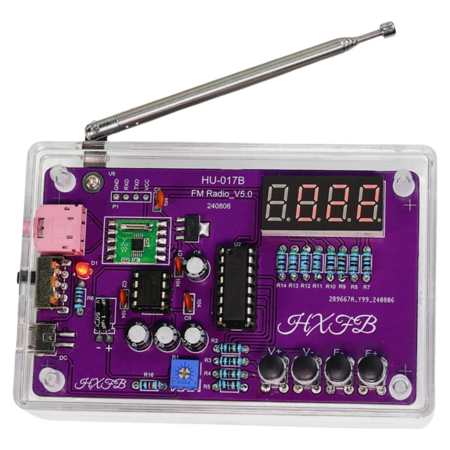 Kit de Práctica de Radio FM Genérico con Pantalla LED y Antena