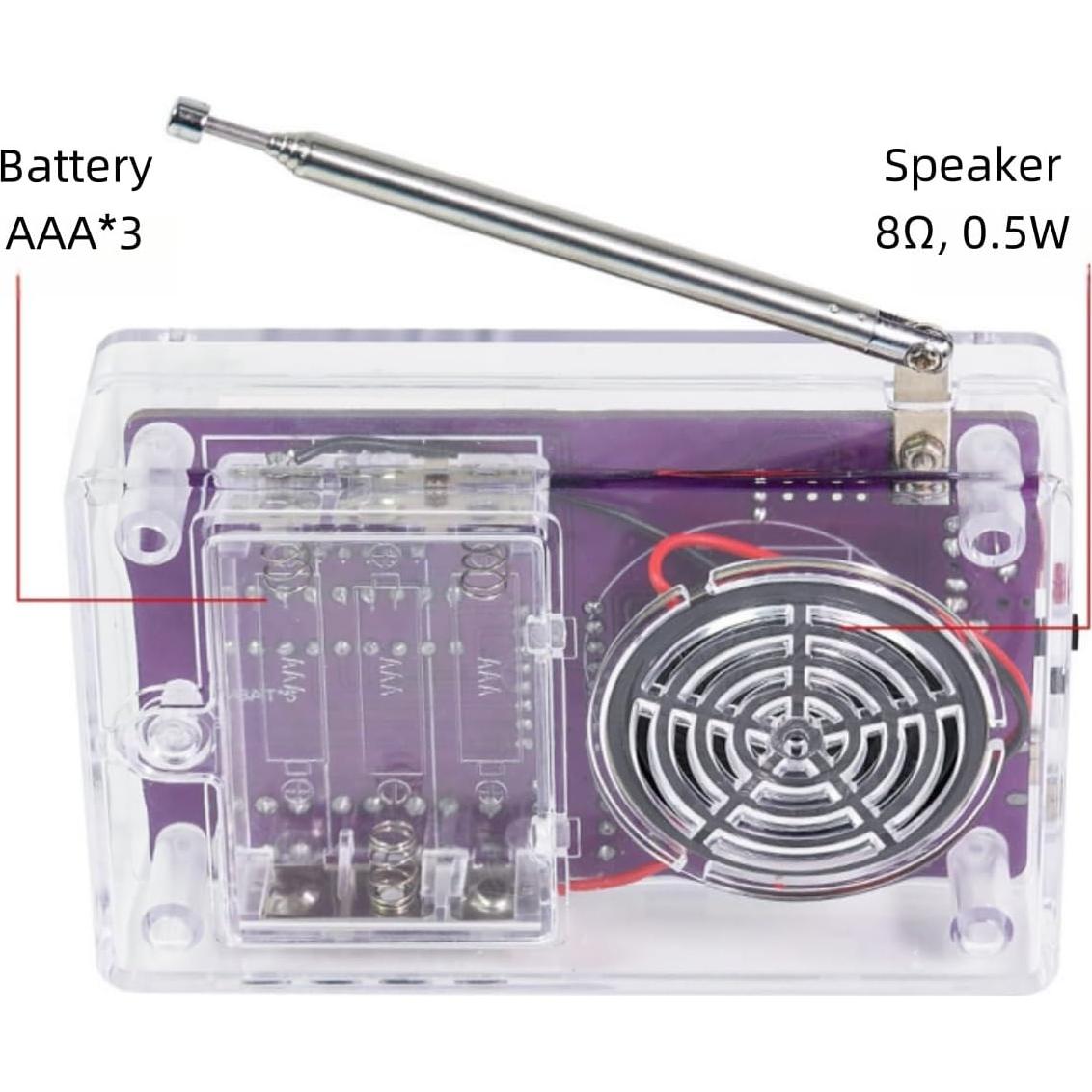 Kit de Práctica de Radio FM Genérico con Pantalla LED y Antena