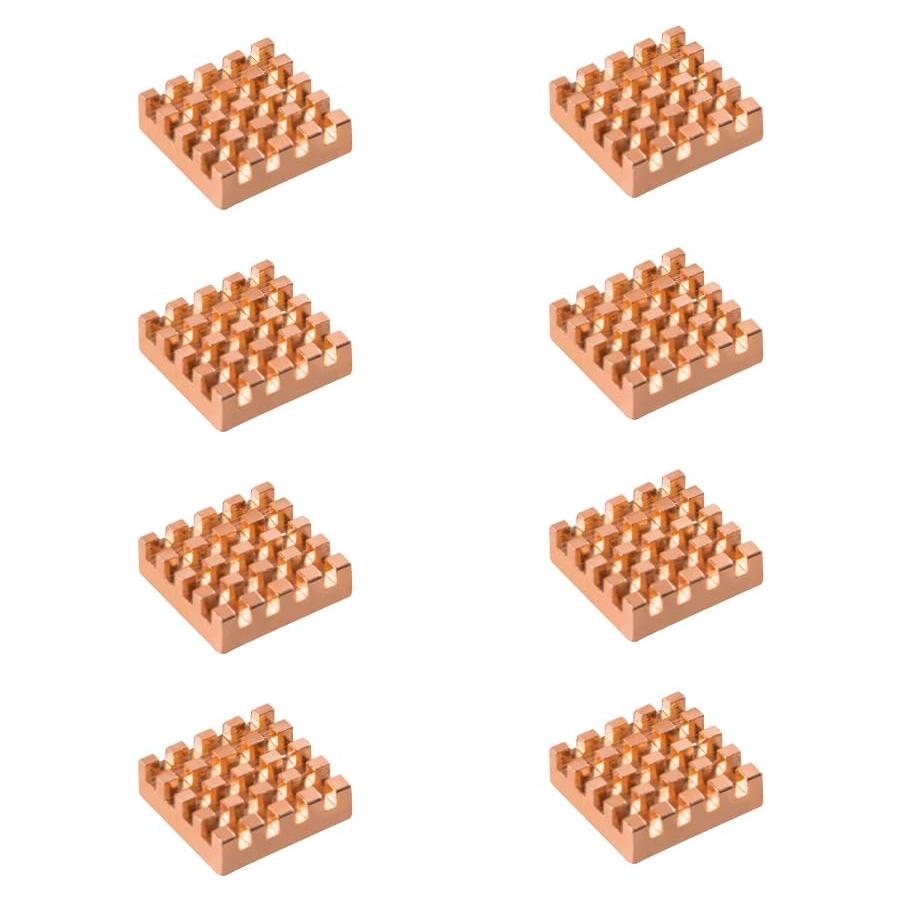 Disipadores de Calor de Cobre GeeekPi 15x15x5mm 8PCS