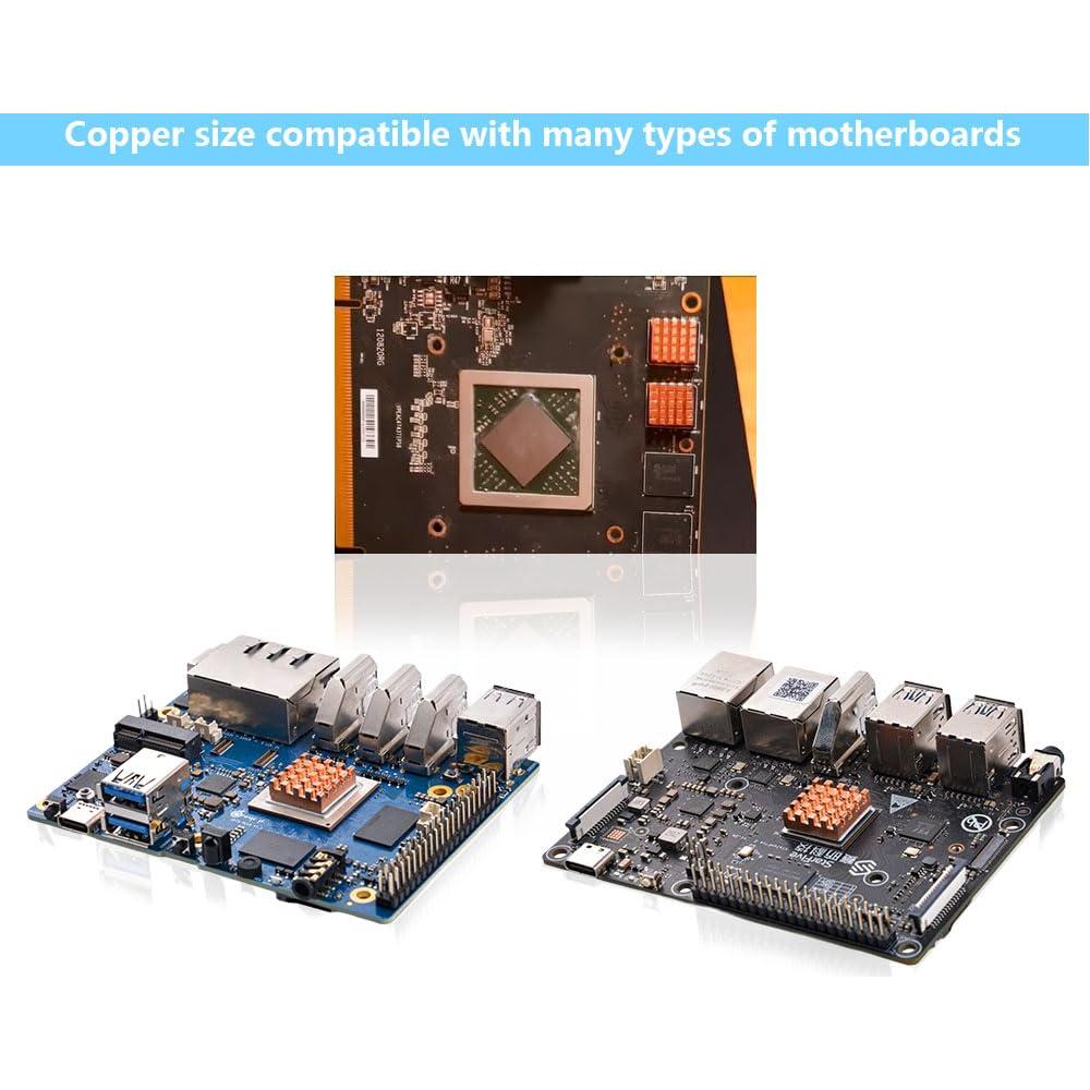 Disipadores de Calor de Cobre GeeekPi 15x15x5mm 8PCS