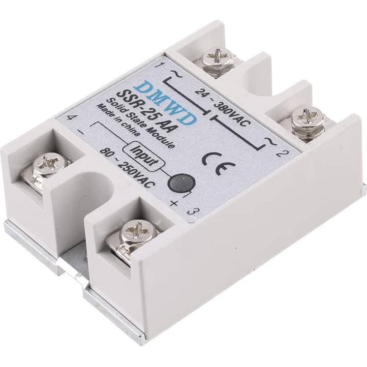 Relé de Estado Sólido DMWD SSR-25AA 25A AC a AC 80-250V