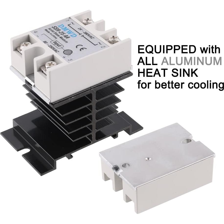Relé de Estado Sólido DMWD SSR-25AA 25A AC a AC 80-250V