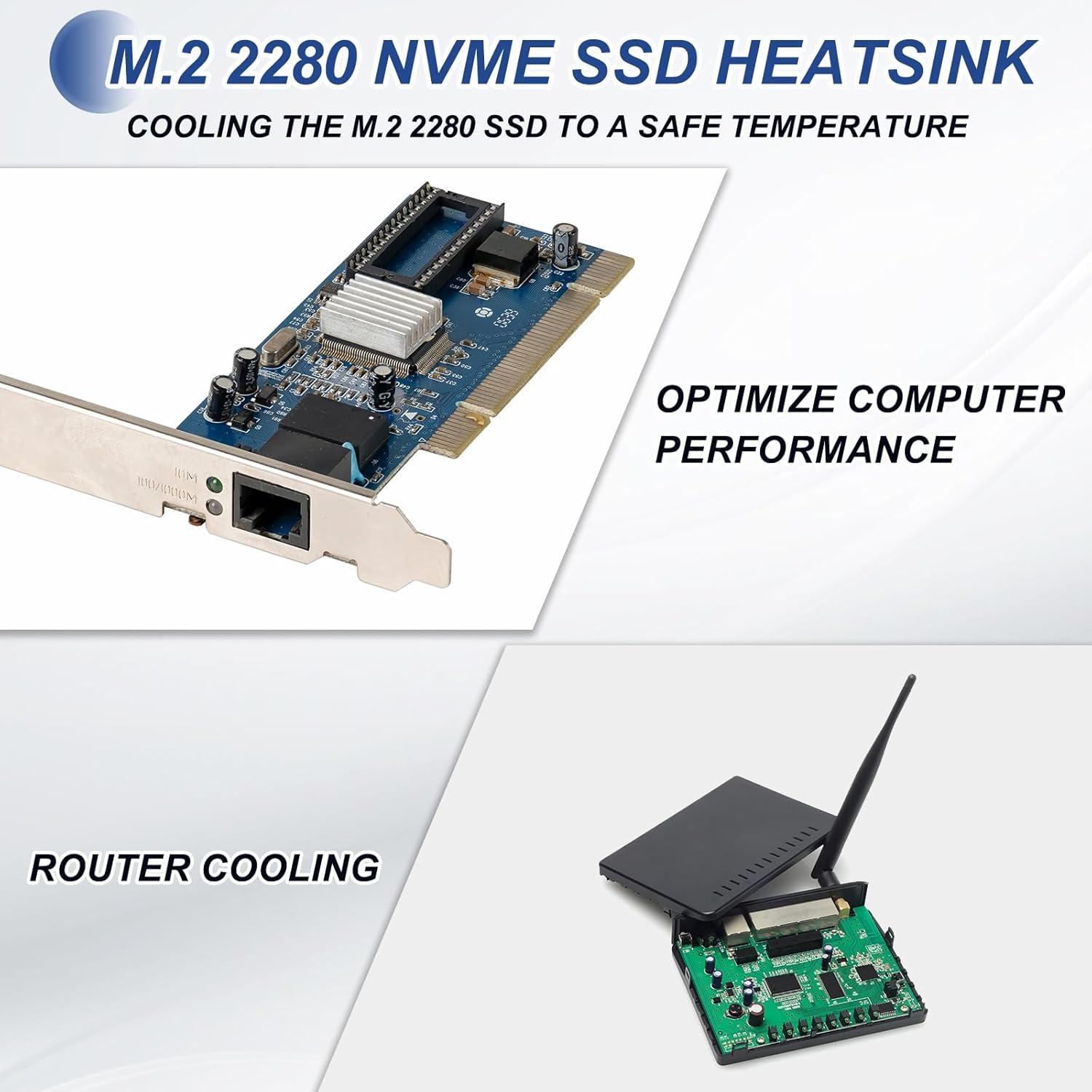 Disipador de Calor PATIKIL para M.2 2280 NVMe SSD Negro