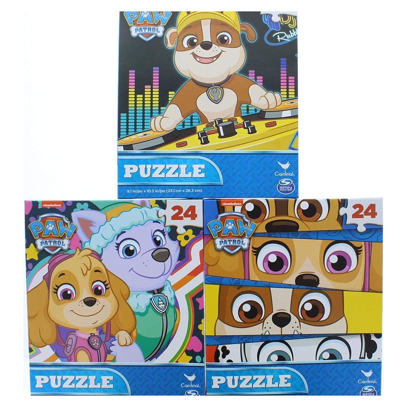 Paquete de 3 rompecabezas Paw Patrol 24 piezas para 4 años