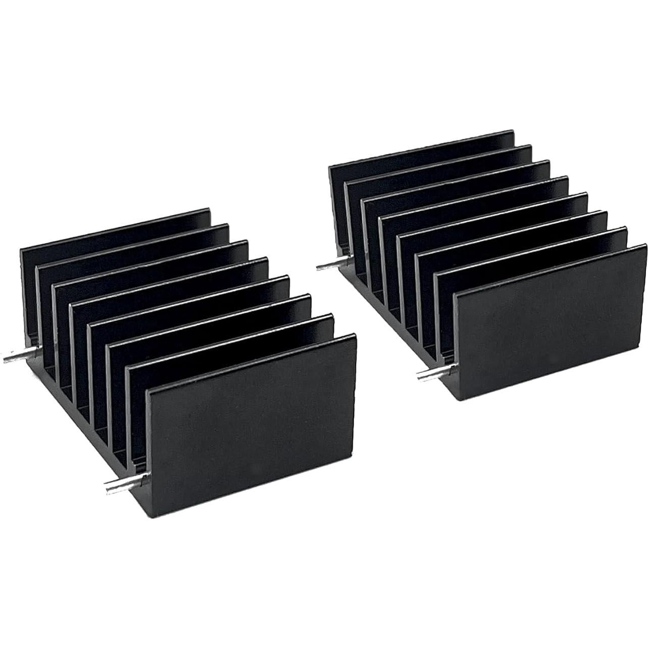 6 Disipadores de Aluminio TO-220 Awxlumv 25x36x16mm Negro