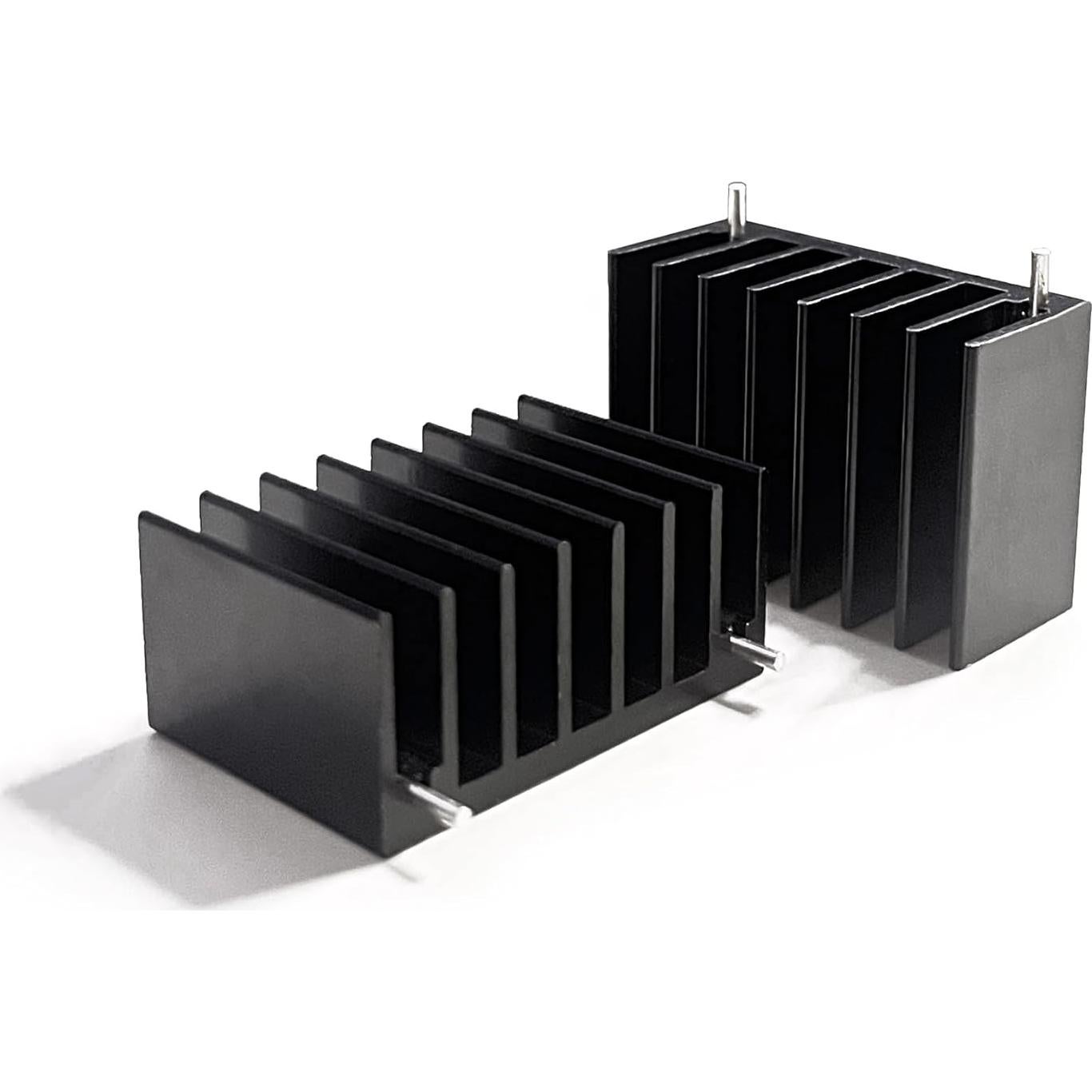 6 Disipadores de Aluminio TO-220 Awxlumv 25x36x16mm Negro