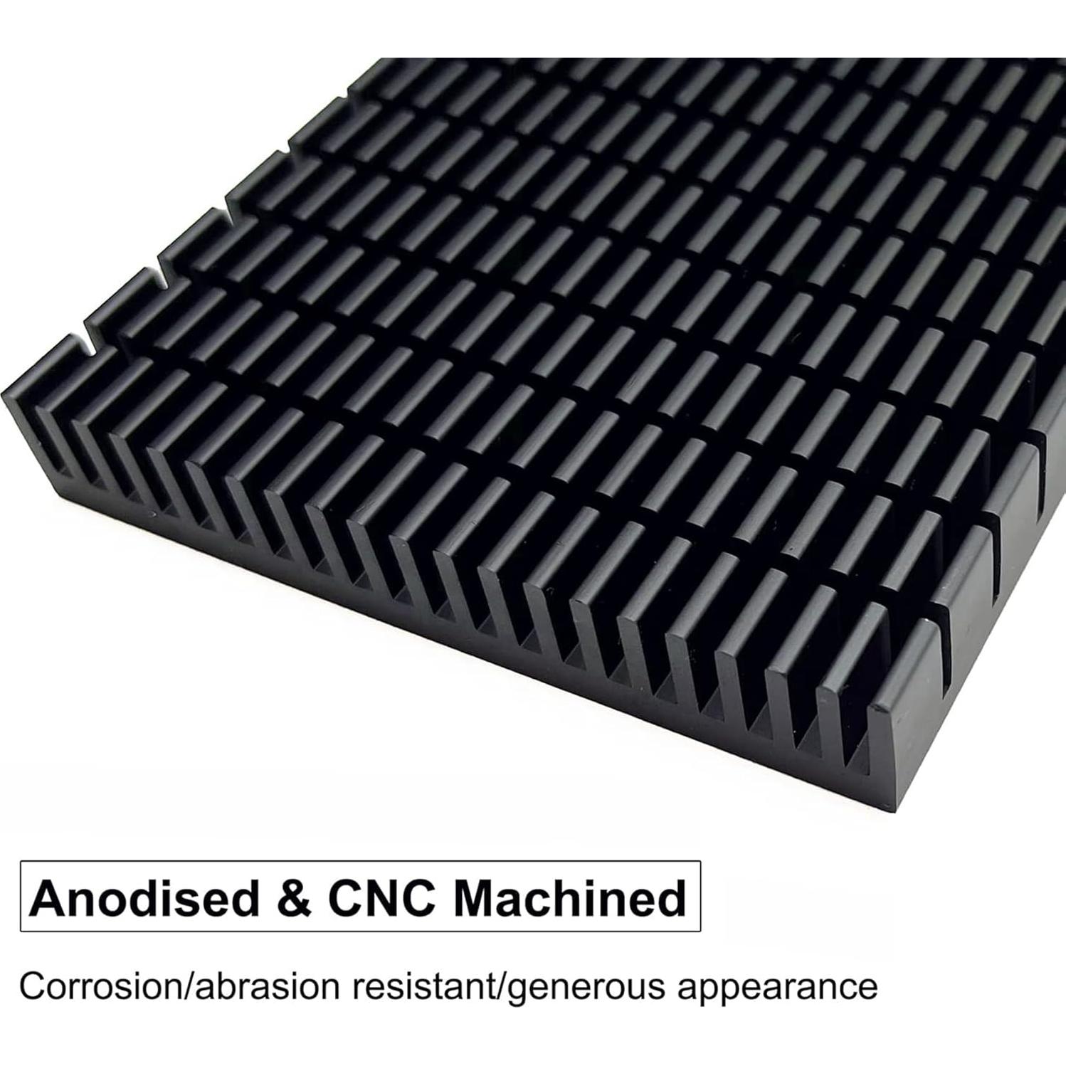 Disipador de Calor Aluminio Awxlumv 150x93x15mm 2 Pcs