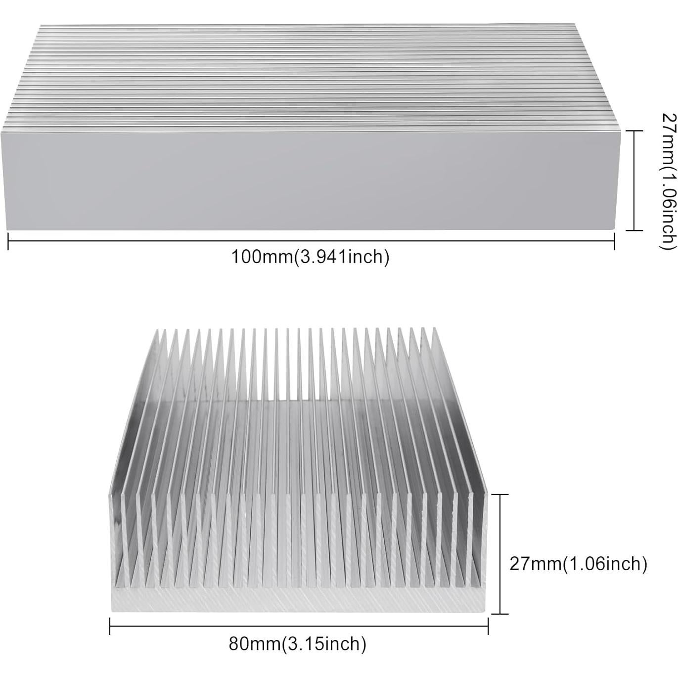 Disipador de Calor de Aluminio Manesi 100x80x27mm