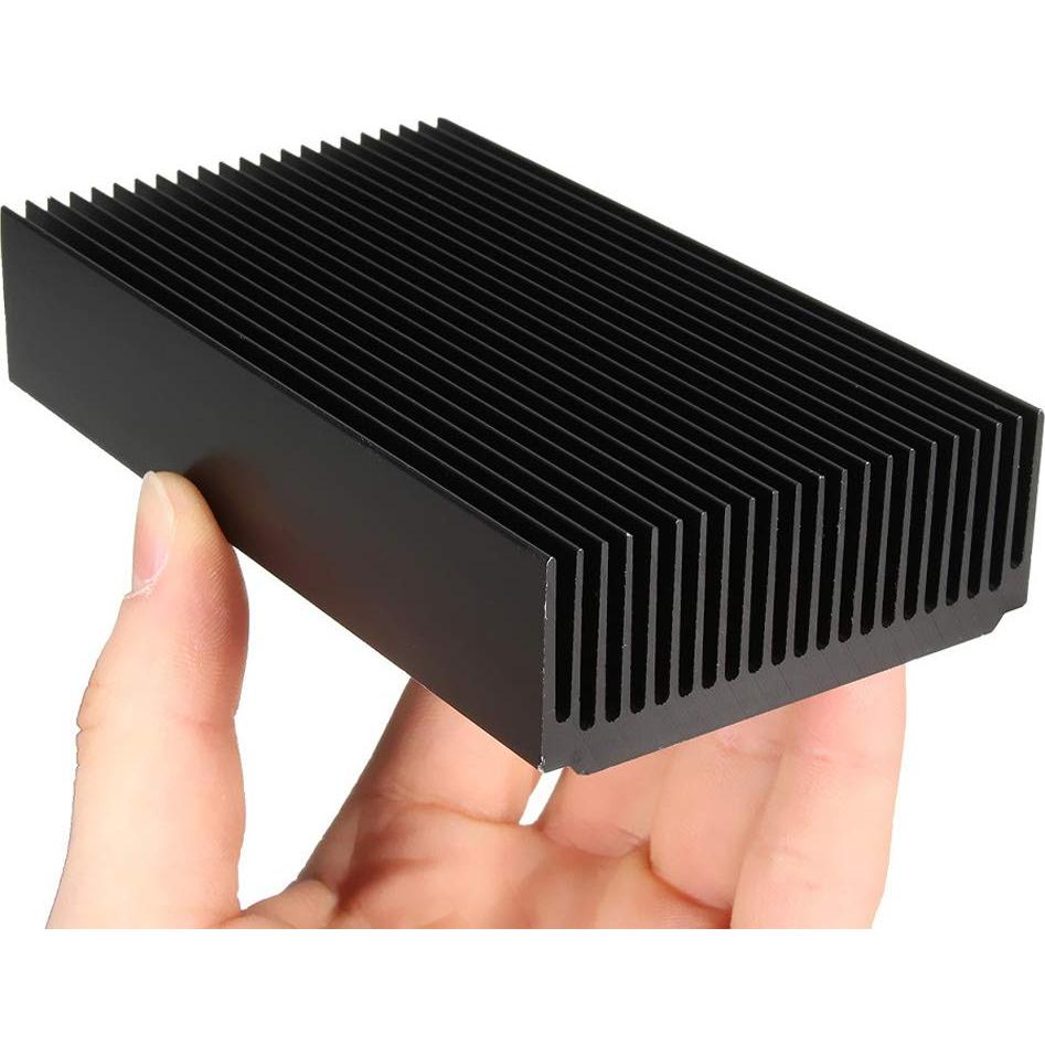 Disipador de Calor Aluminio Negro 120x69x27mm 22 Aletas