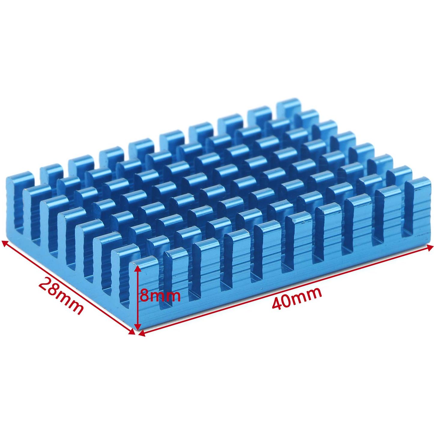 10 Disipadores de Calor de Aluminio 40x28x8mm Unxuey