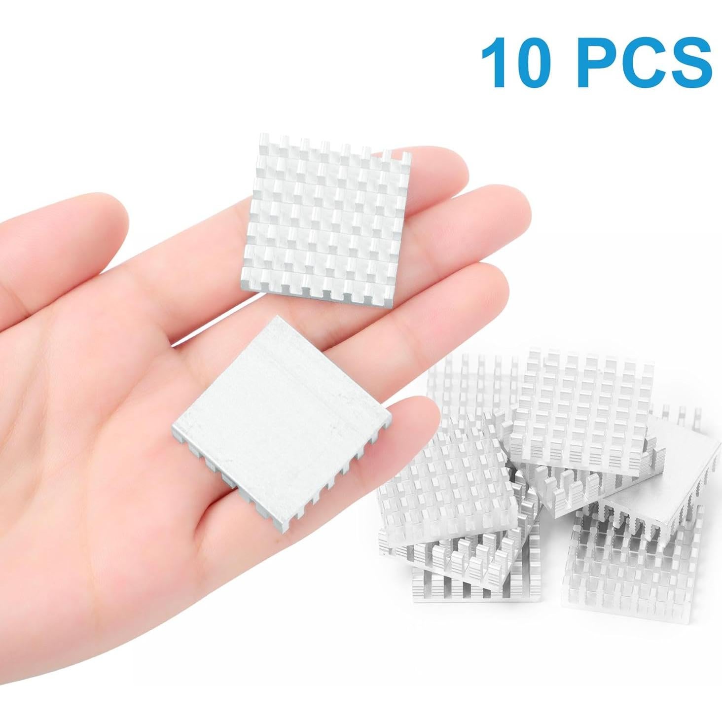 Kit de 10 Disipadores de Calor de Aluminio uxcell 28x28x8mm