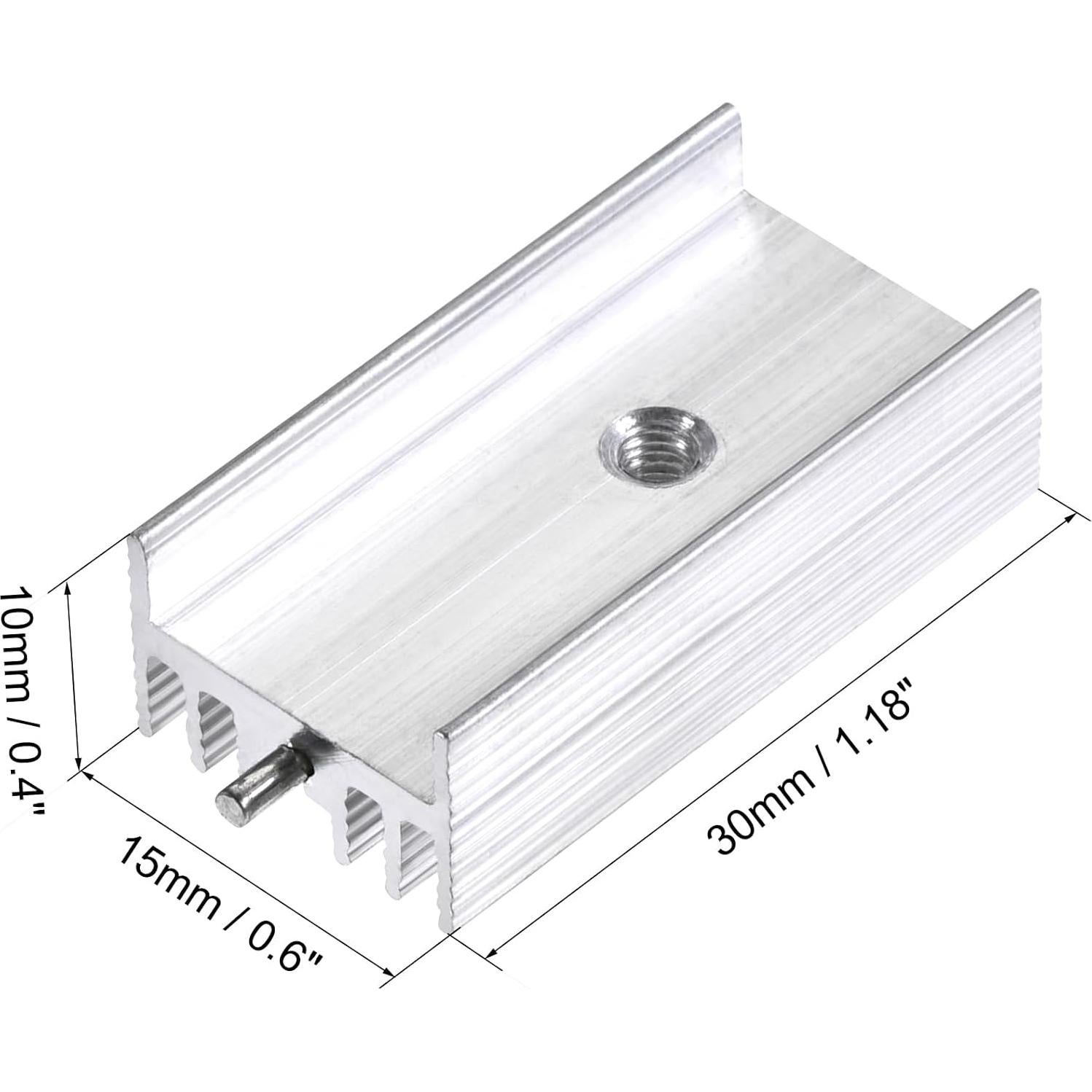 Disipador de Aluminio TO-220 uxcell 30x15x10mm 10pcs