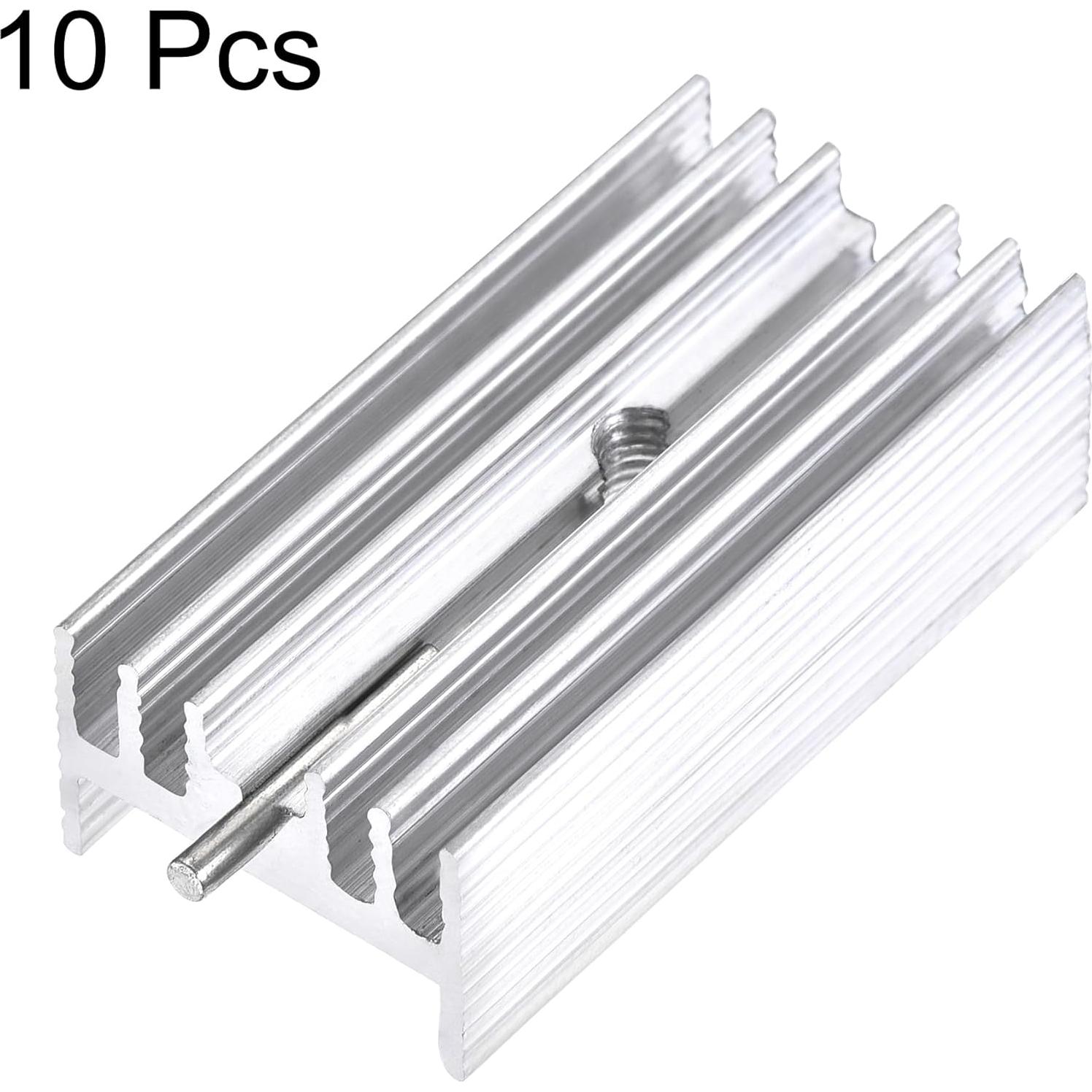 Disipador de Aluminio TO-220 uxcell 30x15x10mm 10pcs