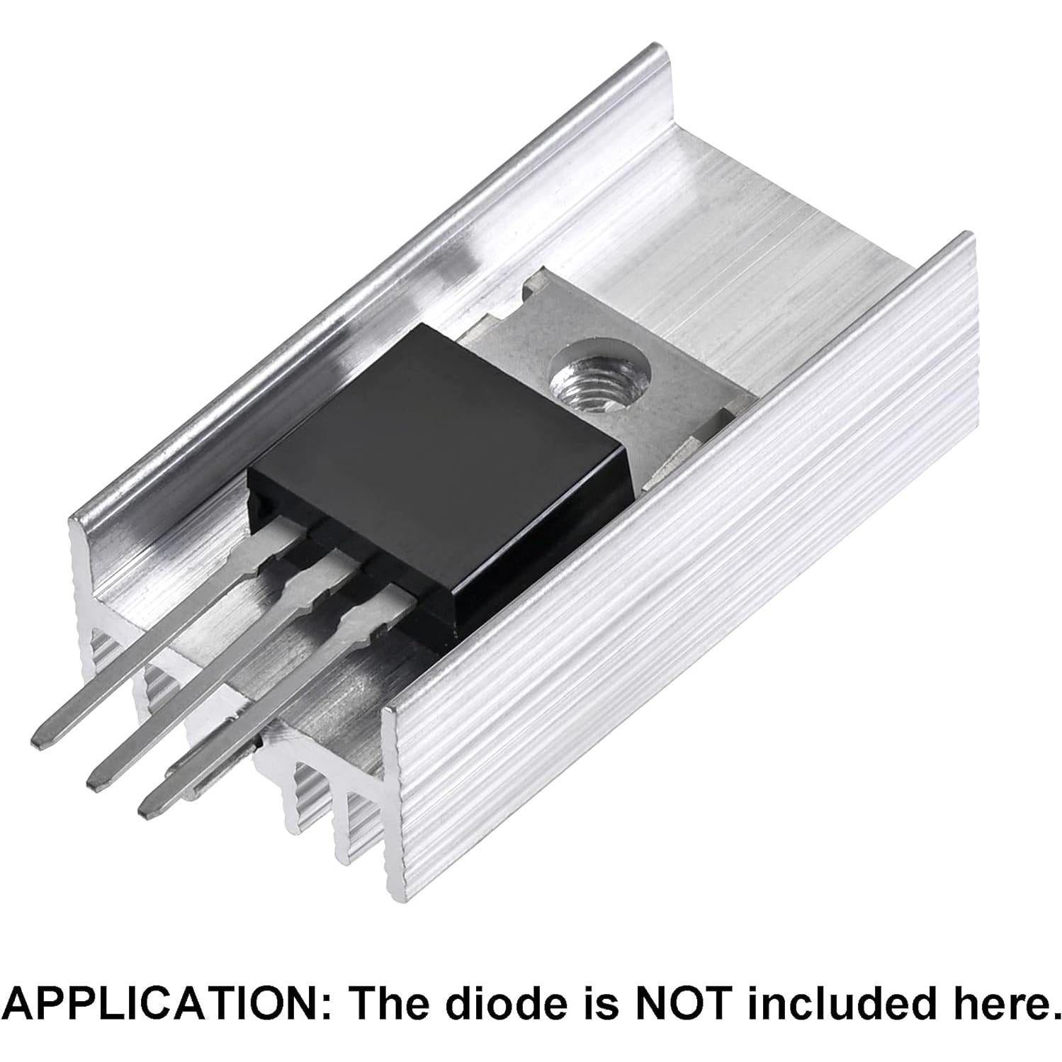 Disipador de Aluminio TO-220 uxcell 30x15x10mm 10pcs