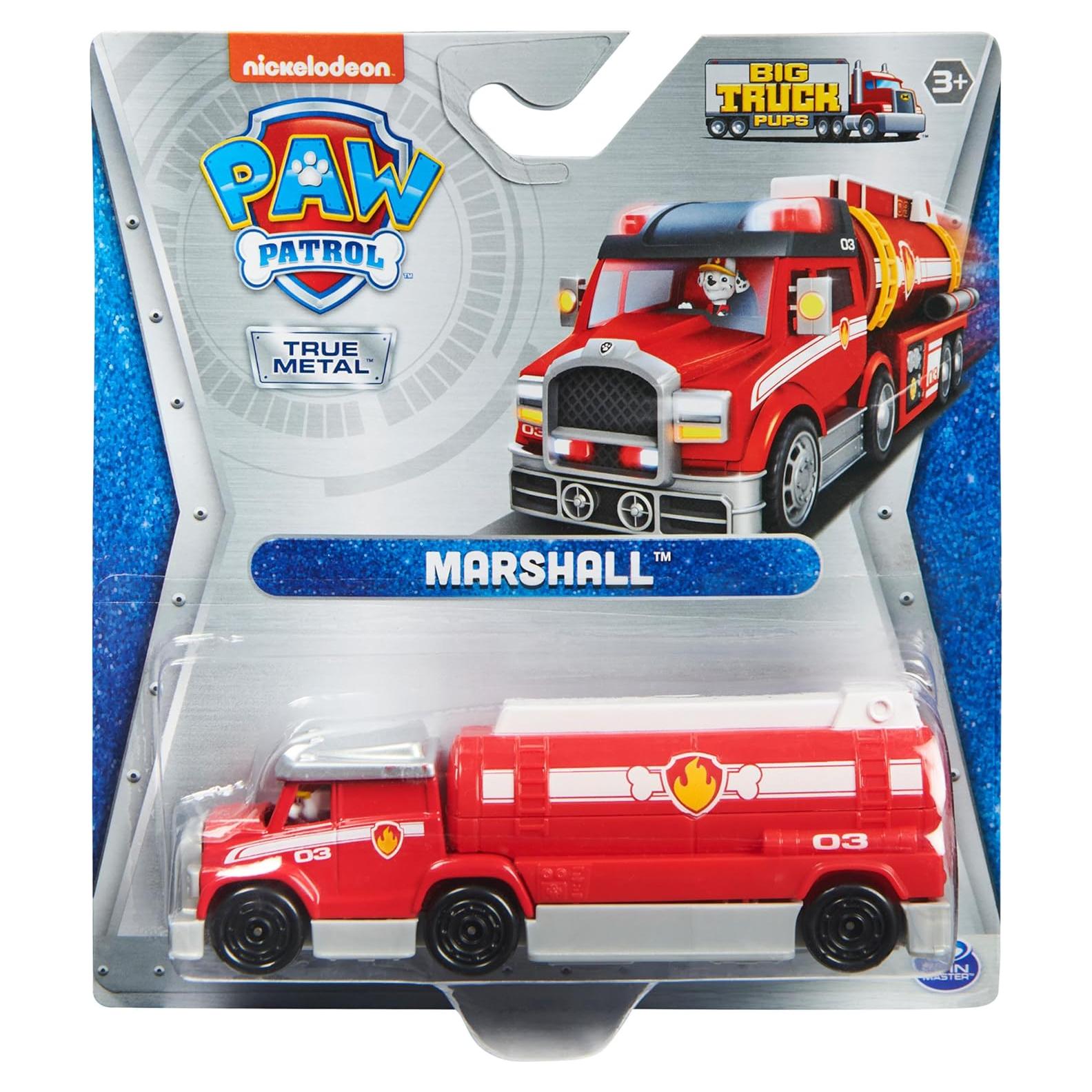 Vehículo de Metal PAW PATROL Marshall 1:55 con detalles reales