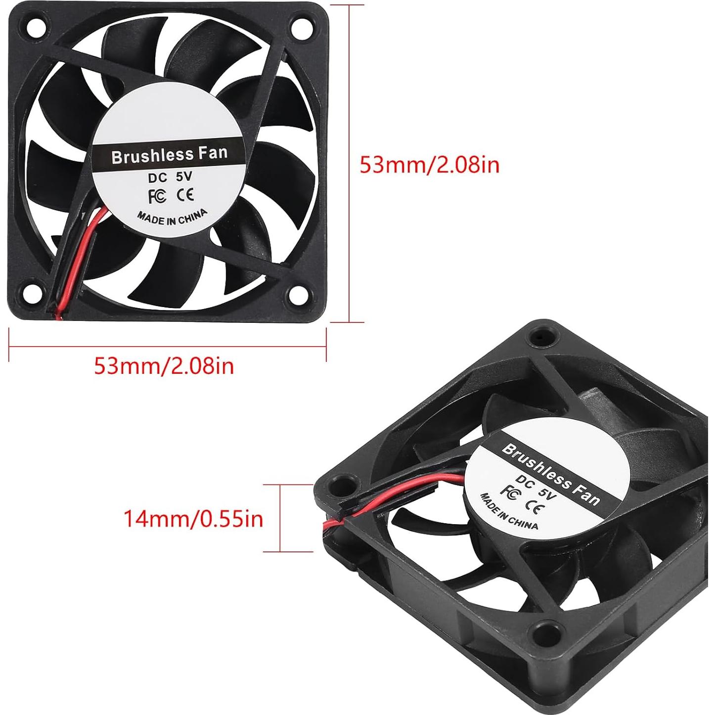 4 Ventiladores USB Sin Escobillas AITAO 6015 60x15mm 5V