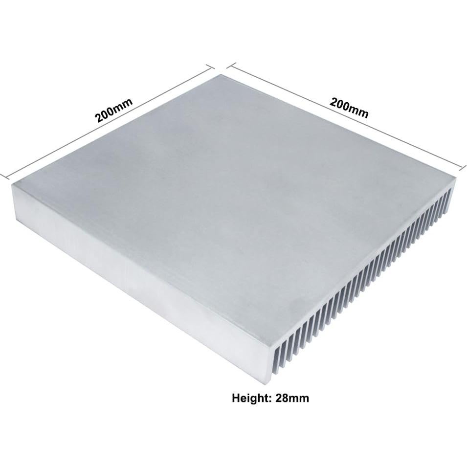 Disipador de Calor Aluminio 200x200x28mm Jeteokar Eficiente