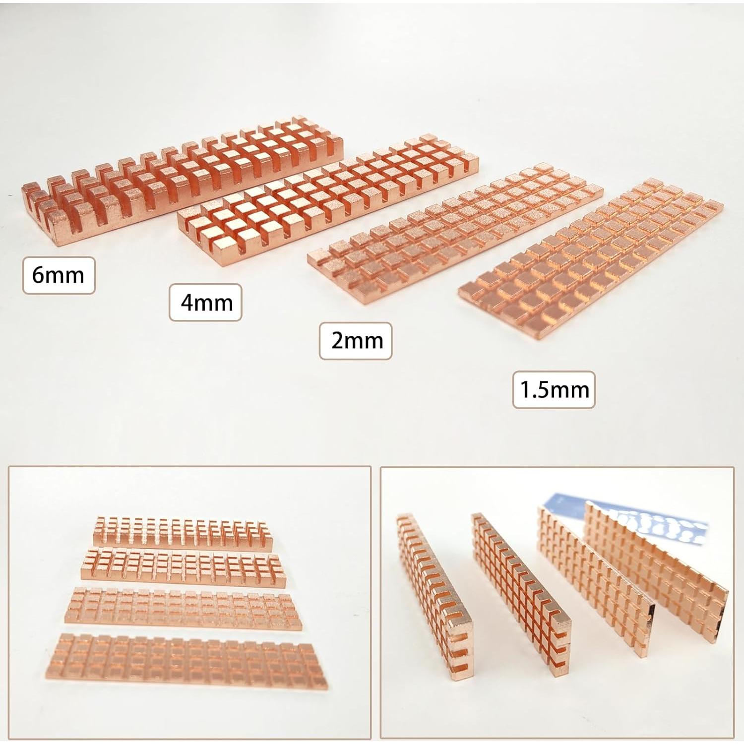 Disipador de Calor M.2 NVMe Haojiaho 67x18x6mm Cobre + Almohadilla Térmica