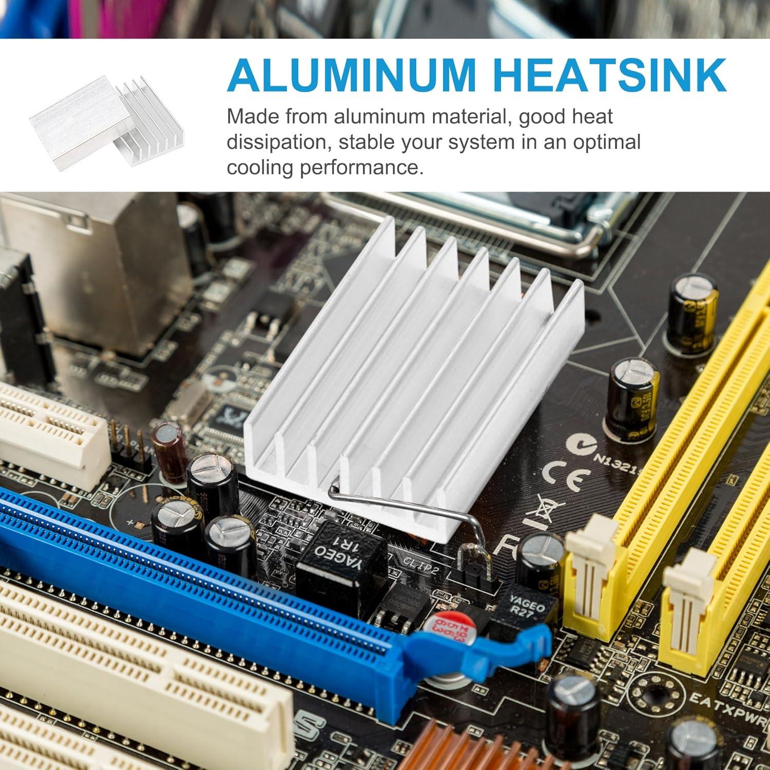 Kit de 20 Disipadores de Calor de Aluminio uxcell 20x14x6mm