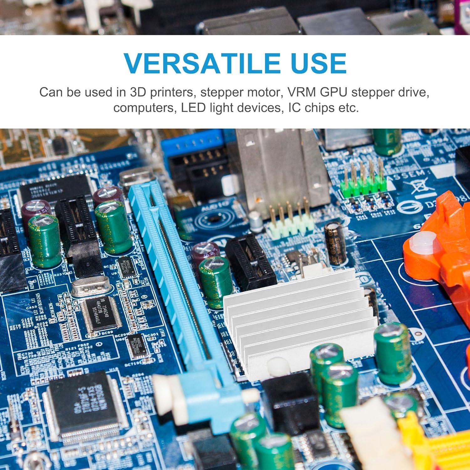 Kit de 20 Disipadores de Calor de Aluminio uxcell 20x14x6mm