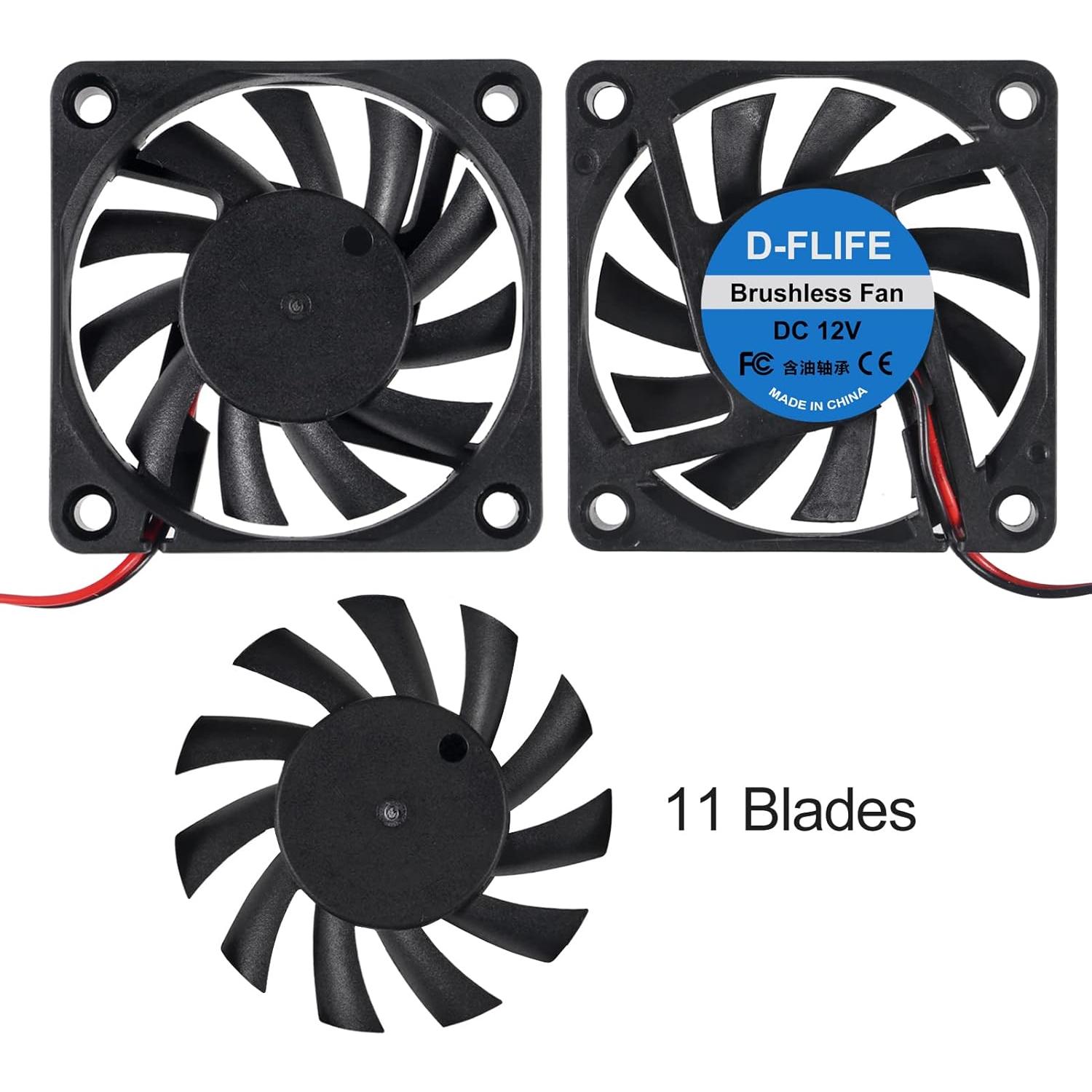 4 Ventiladores USB 6010 D-FLIFE 12V 60x60x10mm Enfriamiento