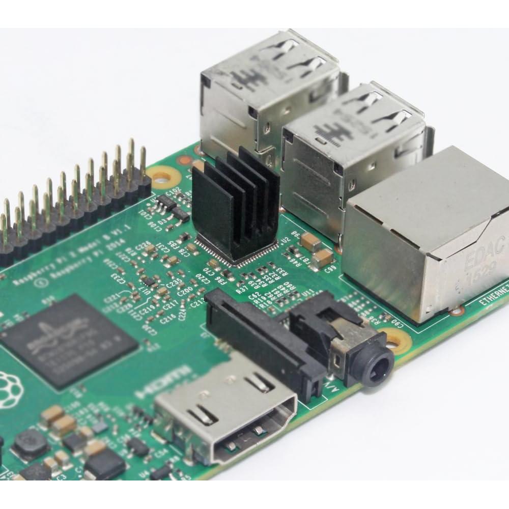 20 Disipadores de Aluminio 9x9x12mm con Cinta Adhesiva Térmica