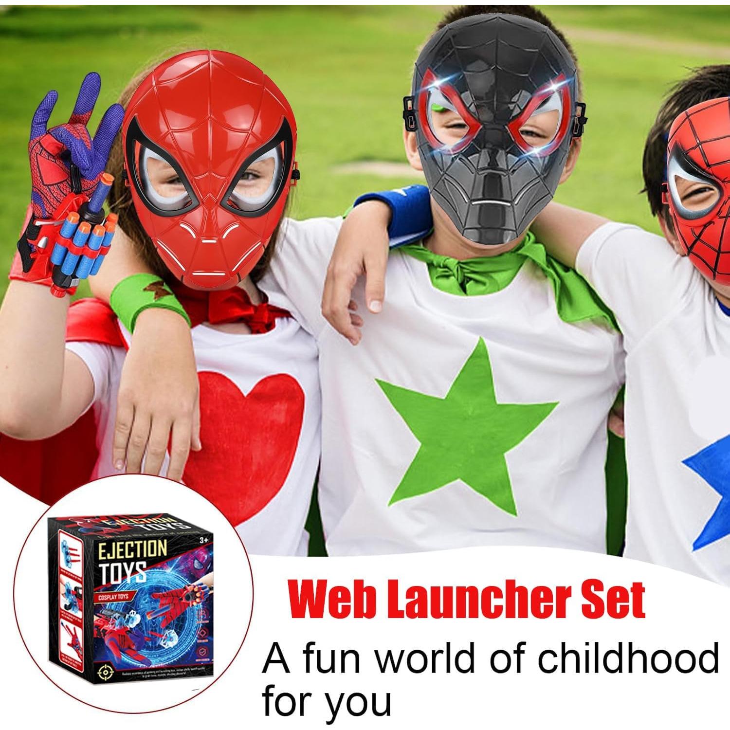 Juego de Lanzador de Cuerda Spider-Man mmitlink - 2 Lanzadores, Guantes y Más
