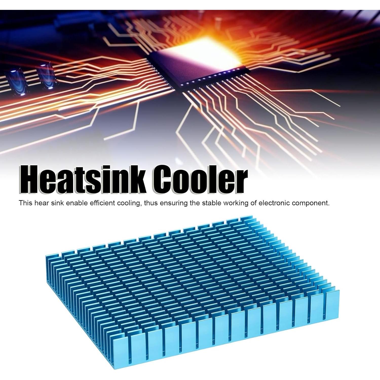 Disipador de Calor de Aluminio Fafeicy 150x120x20mm Azul