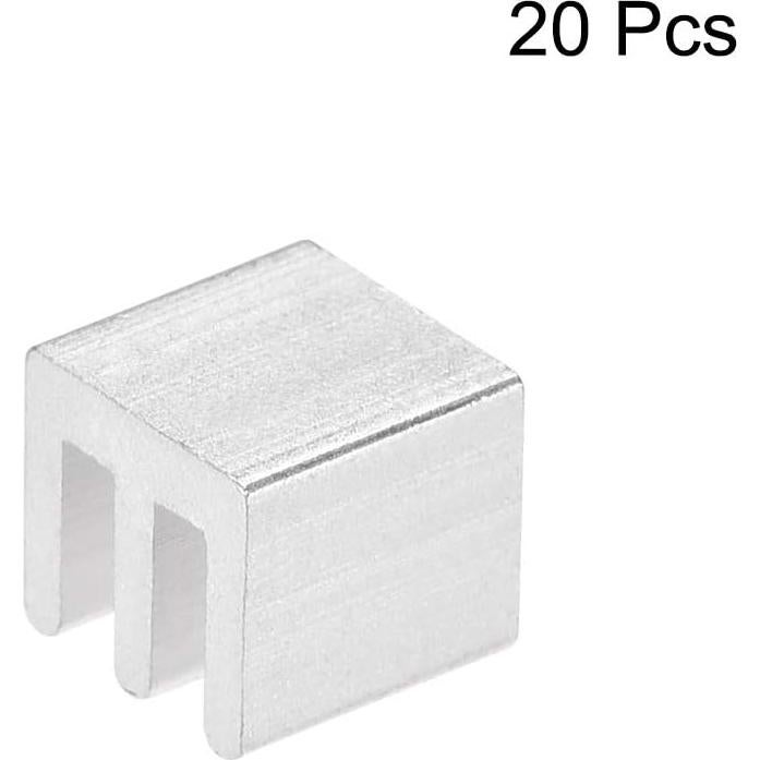 Disipador Electrónico Uxcell 8.5x8.5x8mm Plata 20pcs