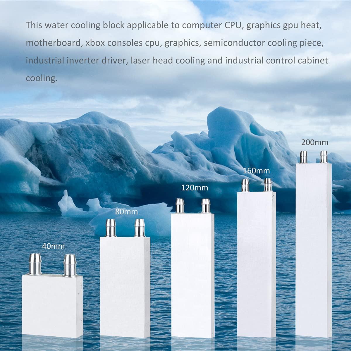 Bloque de Enfriamiento de Agua Clyxgs 40x40mm Aluminio 2pcs