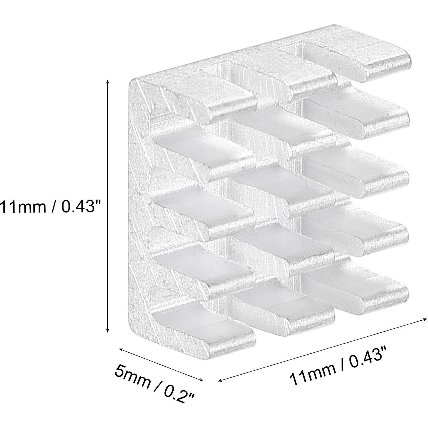Disipador de Calor Autoadhesivo Aluminio uxcell 11x11x5mm 12 Pcs