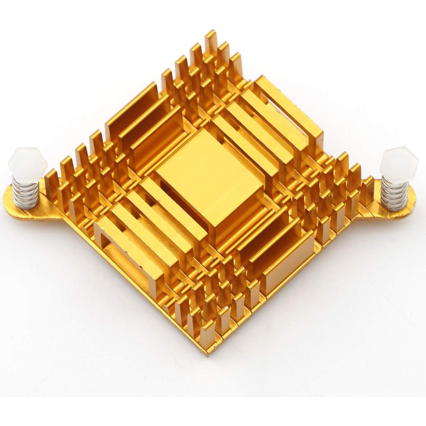 6 Disipadores de Calor de Aluminio Unxuey 38x38mm Dorado