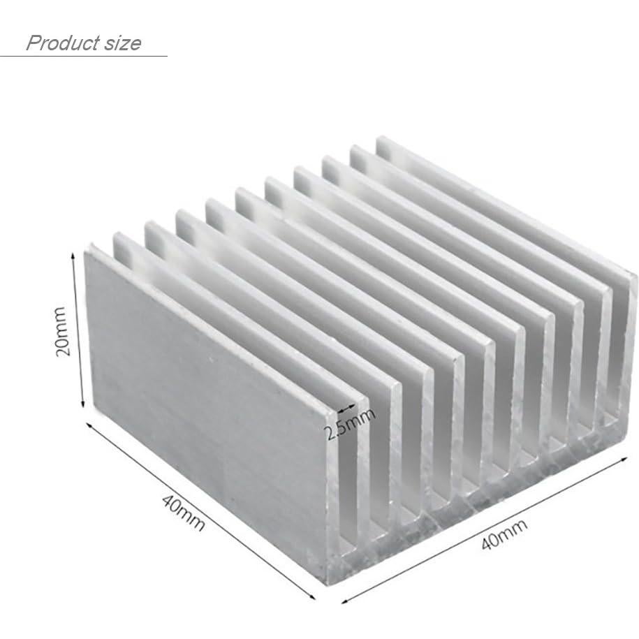 Disipador de Calor de Aluminio Kalolary 40x40x20mm - 2 Pcs