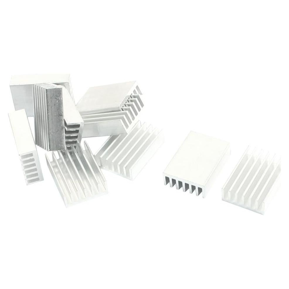 Disipador de Calor Aluminio uxcell 20x14x6mm 10 Pcs IC MOSFET