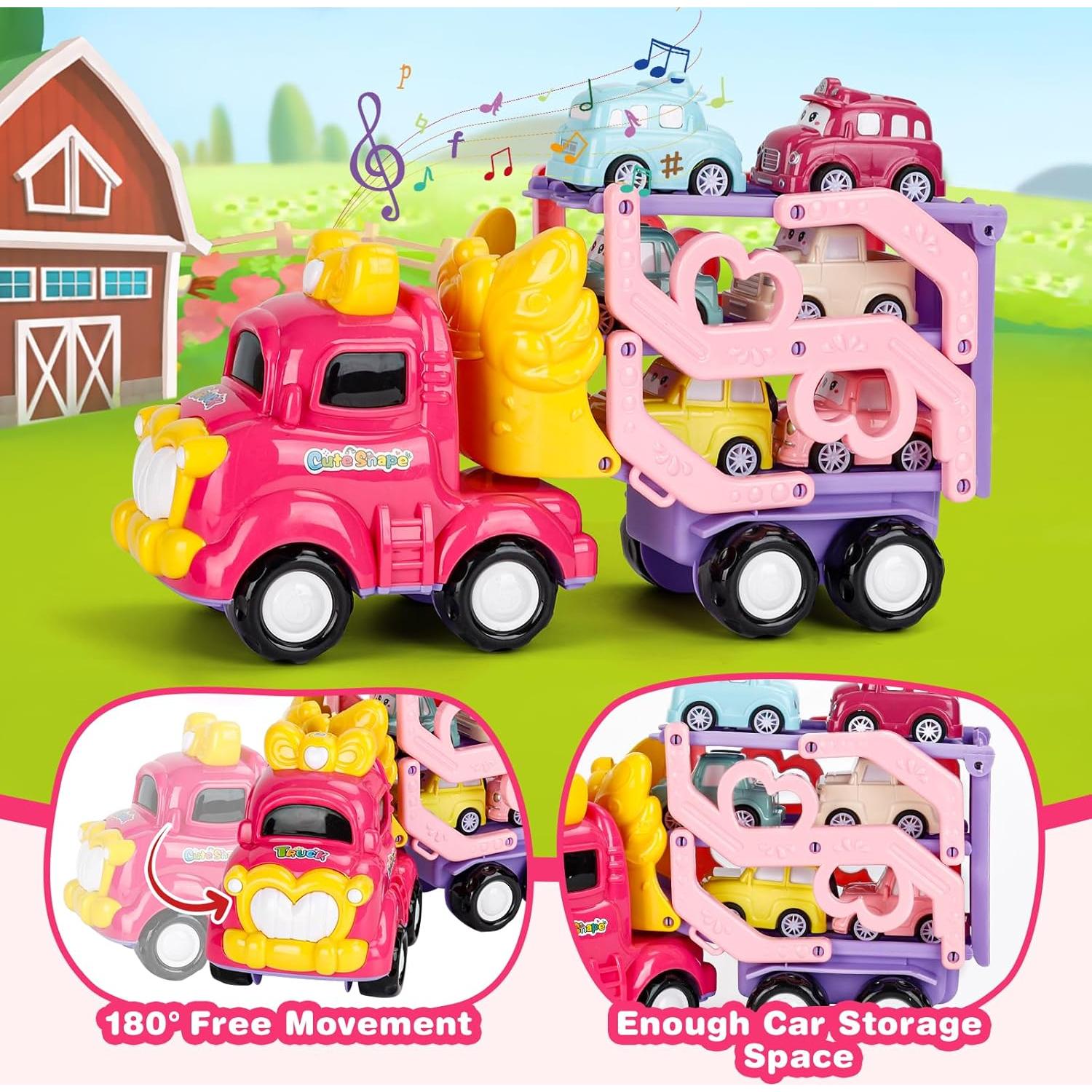 Camión Transportador 7 en 1 Lovinkiki con Luz y Música