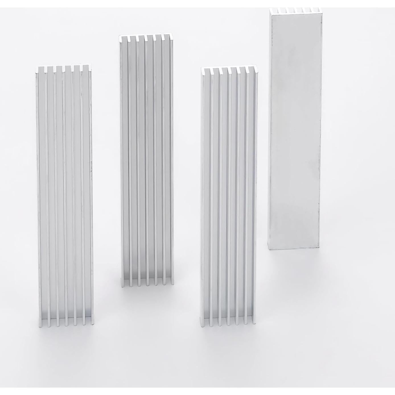 20 Disipadores de Calor Aluminio 100x20x6 mm Unxuey