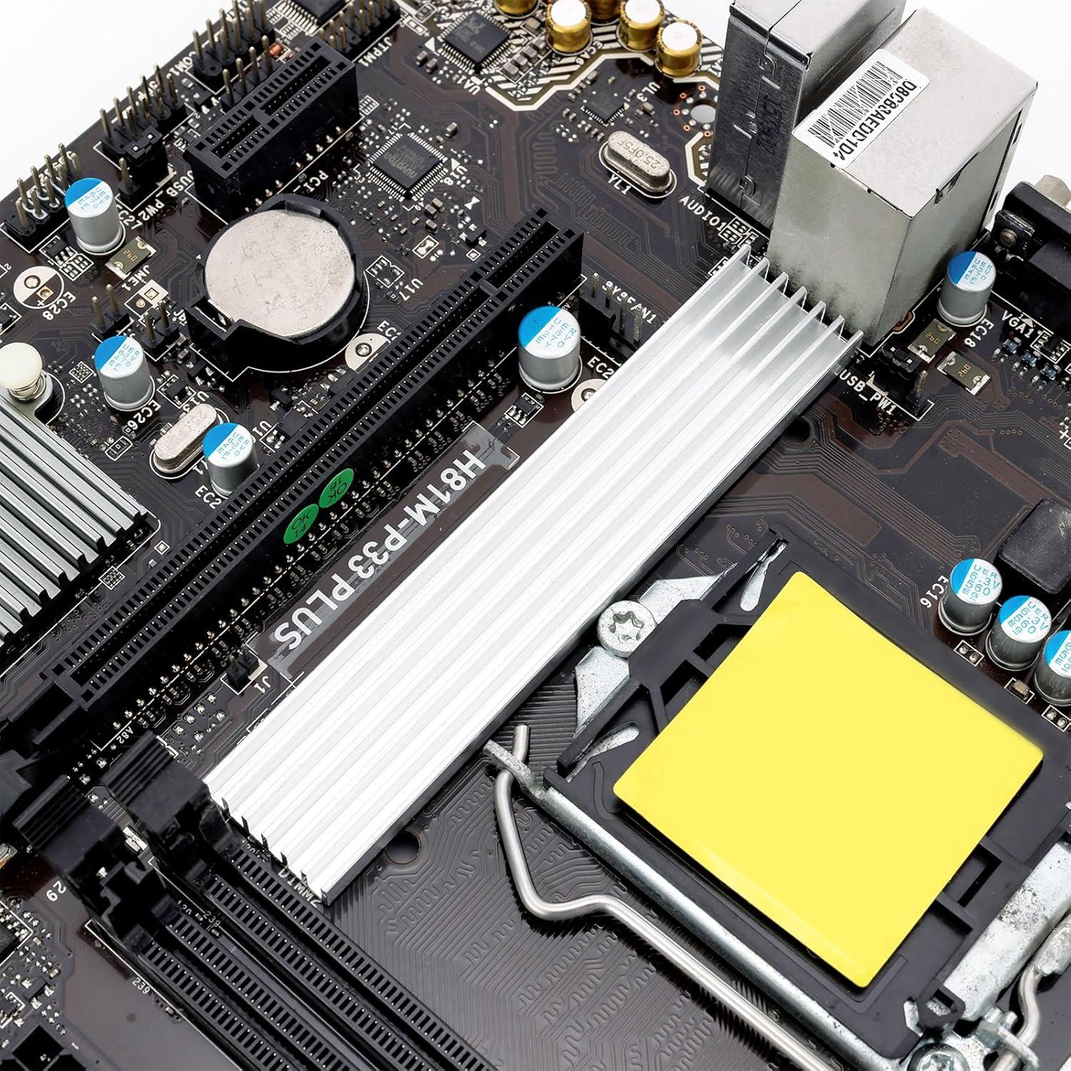 20 Disipadores de Calor Aluminio 100x20x6 mm Unxuey