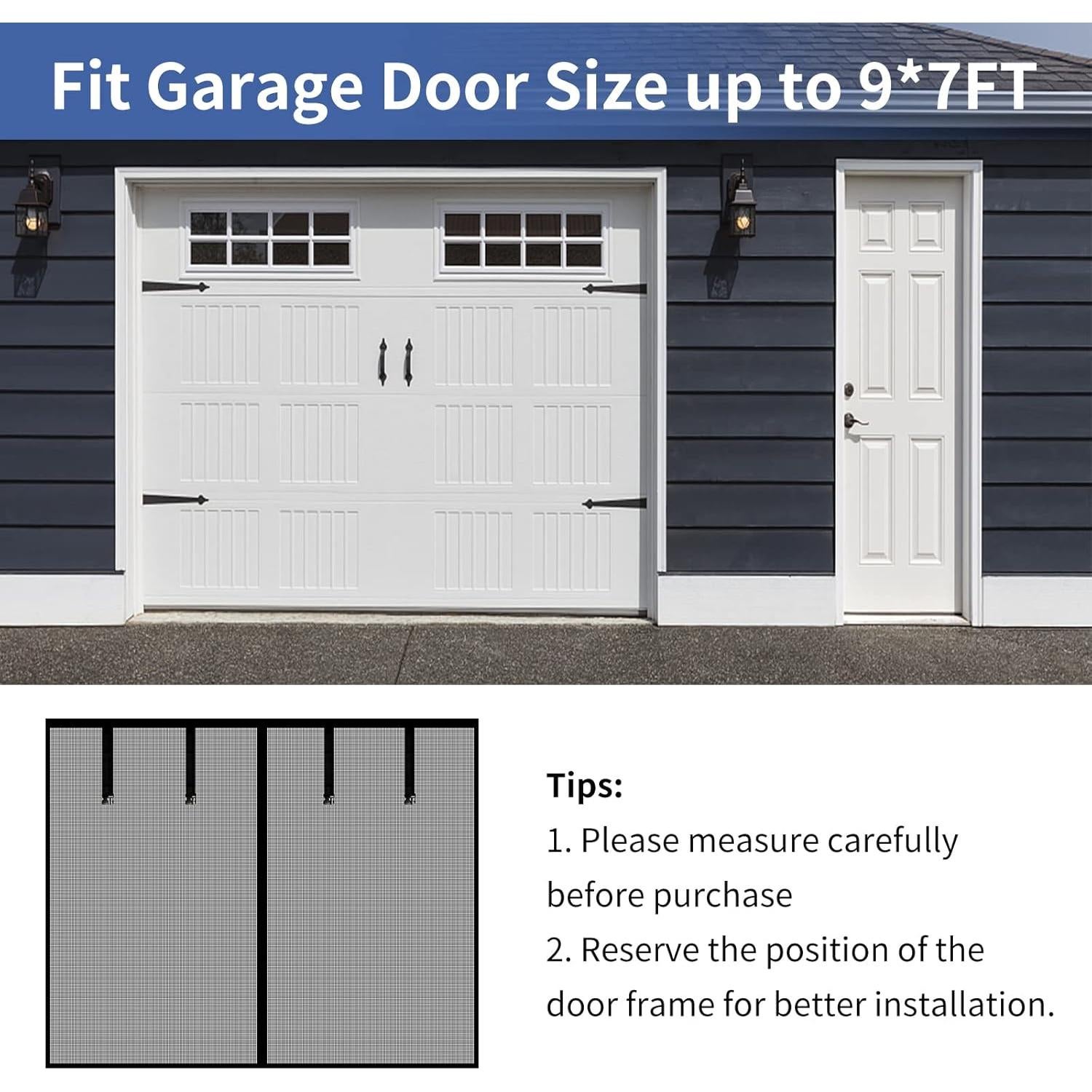 Pantalla de Puerta de Garaje Magnética Veanusiver 2.74x2.13m