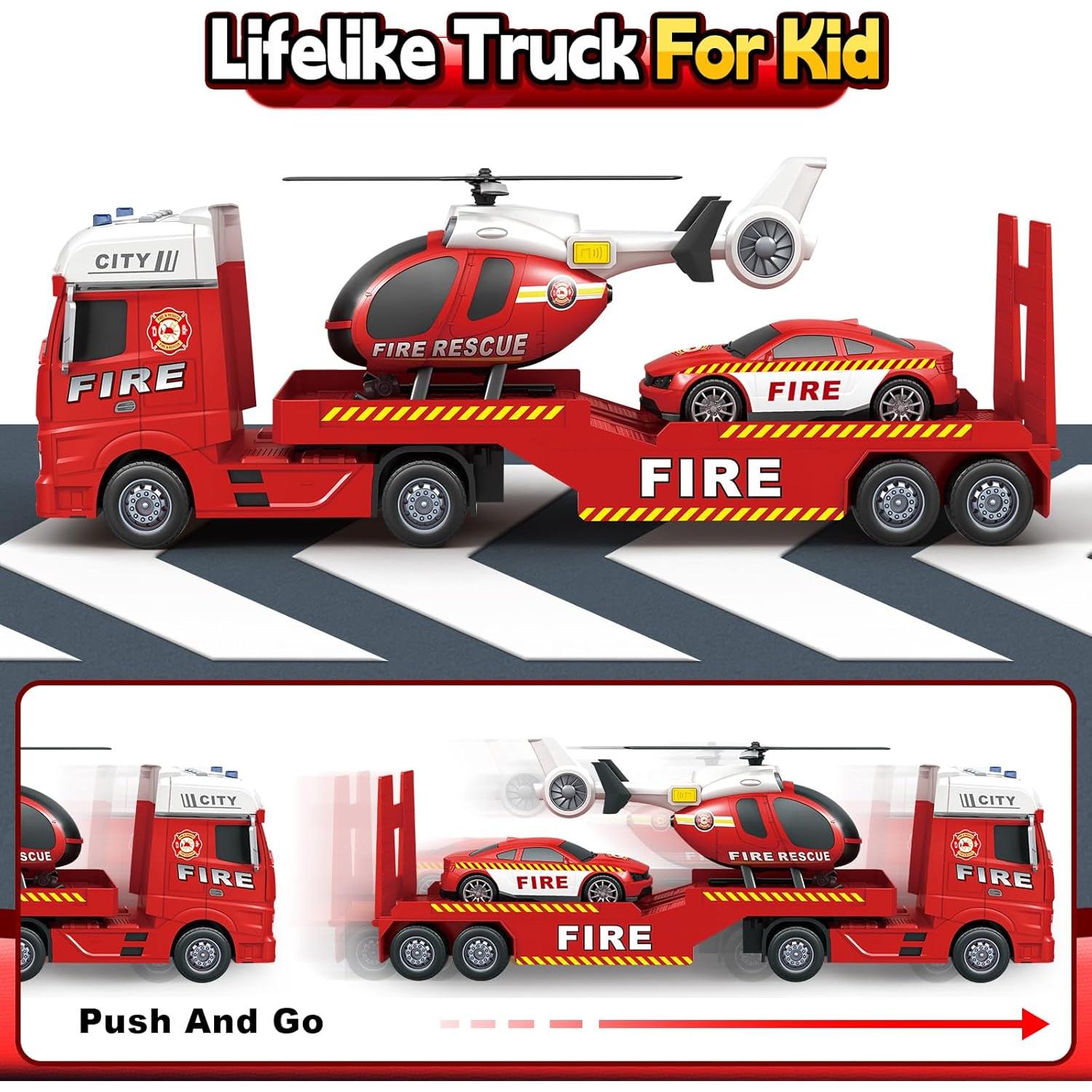 Camión de Bomberos BSTOYDER 63.5 cm con Luces y Sonidos