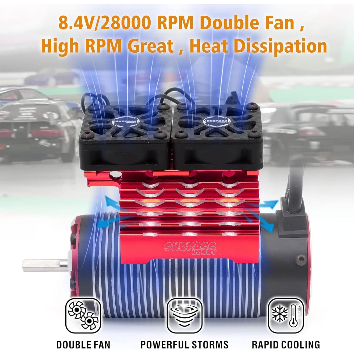 Ventilador de Refrigeración RC Doble 30mm Surpass Hobby 27000RPM