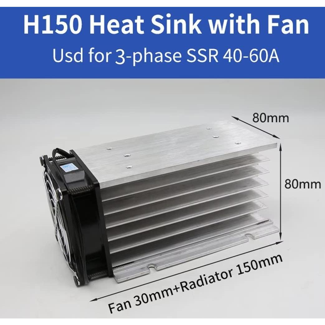 Disipador de Calor H150 Aigoodele con Ventilador 220V 40-80A