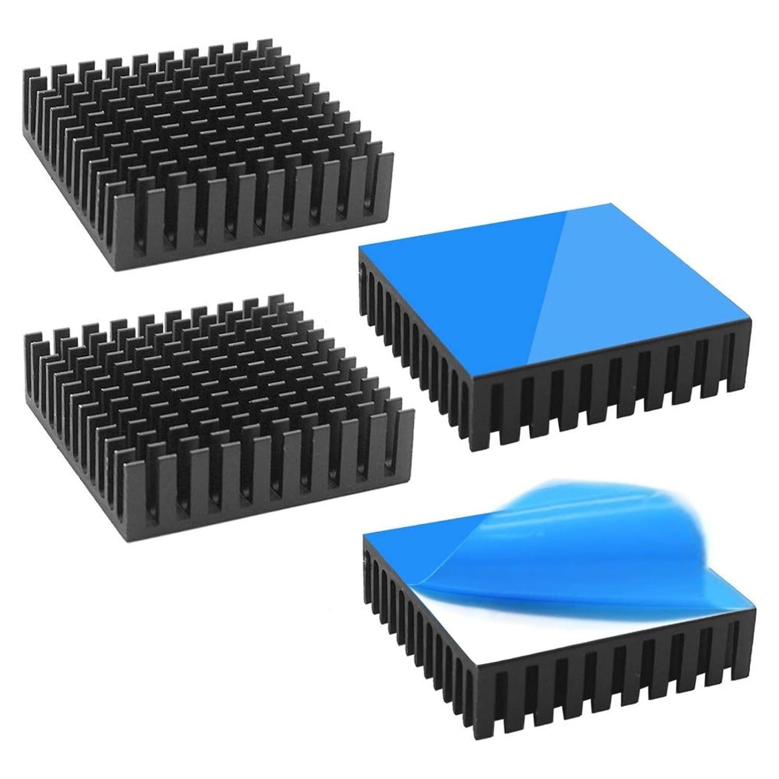 Kit de Disipadores de Calor Gokano 4 Piezas 40x40mm Aluminio Negro